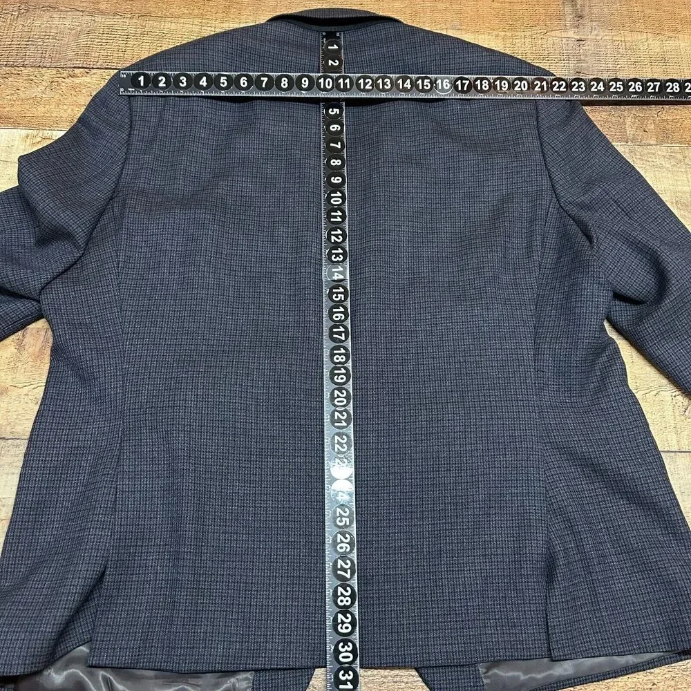 Lauren Ralph Lauren Blazer Mens 50R Gray Plaid Two Button Suit Sport Coat Jacket